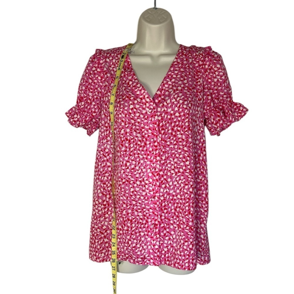Pink Patterned Women's Top - Picture 3 of 6